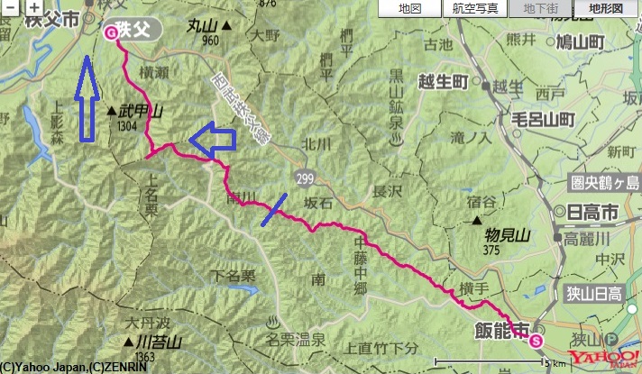 子ノ権現～伊豆ヶ岳～武川岳～妻坂峠～横瀬駅までの登山区間