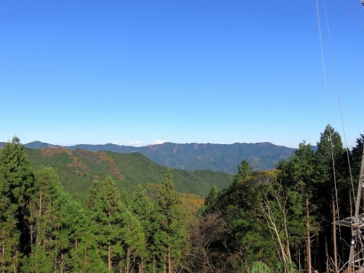 伊豆ヶ岳から東側の奥武蔵の景色