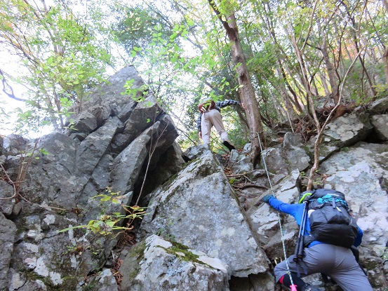 f:id:aohige0718:20171114200655j:plain 地蔵尾根丹沢屈指の難ルート