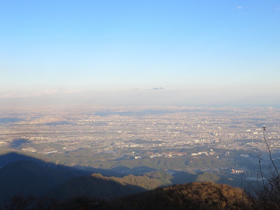 大山の山頂からの相模湾眺め