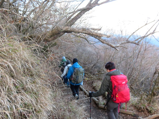 大山山頂登山者