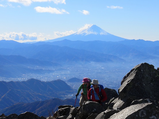 富士山とスリーショット