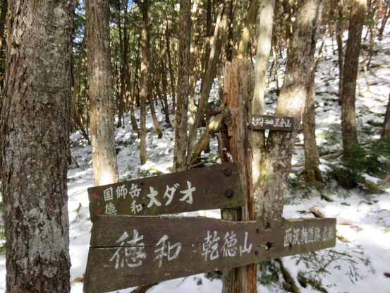 黒金山大ダオの分岐