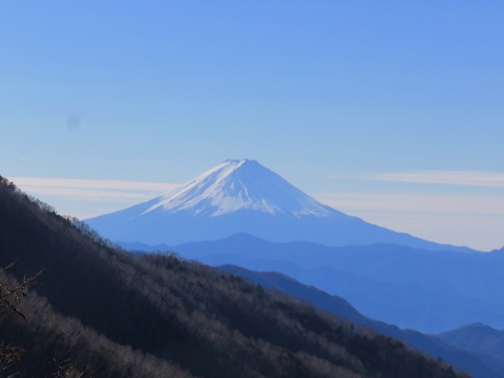 雁坂峠方面から見る富士山