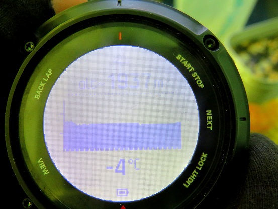 f:id:aohige0718:20171128232013j:plain テントに戻ると気温が-4度