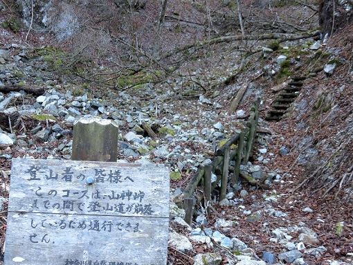 山神峠へ続く登山道