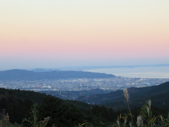相模湾の夕焼け