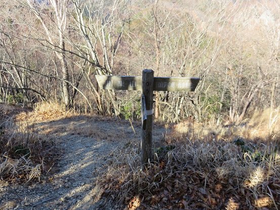 日向沢ノ峰への分岐