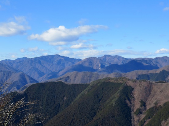 川苔山の山頂からの景色