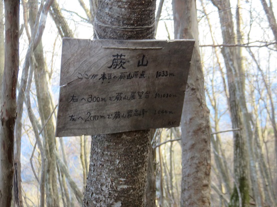 f:id:aohige0718:20180108171506j:plain もう1つの蕨山山頂