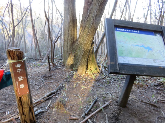 f:id:aohige0718:20180108171736j:plain 中登坂と大ヨケの滝ルート