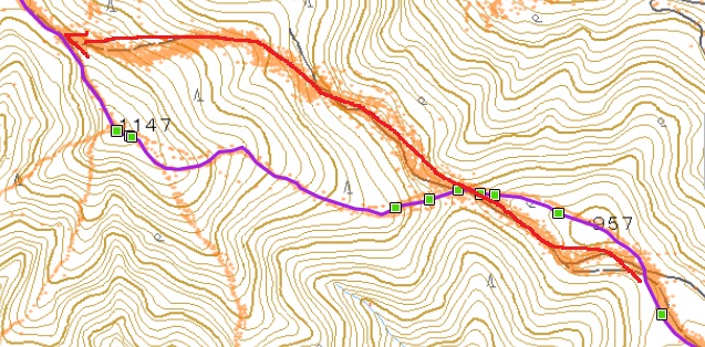 Ｐ１１４７がエビ小屋山山頂