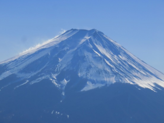 富士山の山頂のアップ