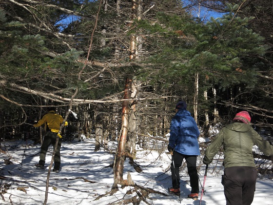 和名倉山の山頂付近の登山者