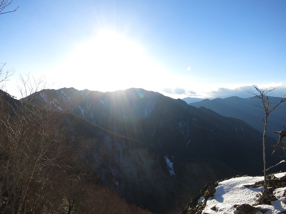 和名倉山方面から見る唐松尾山絶景