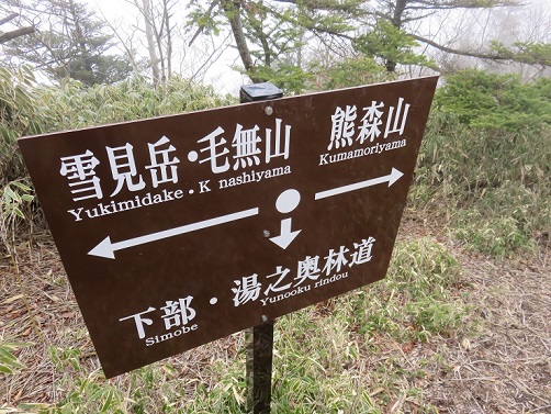 山と高原地図に載ってない分岐