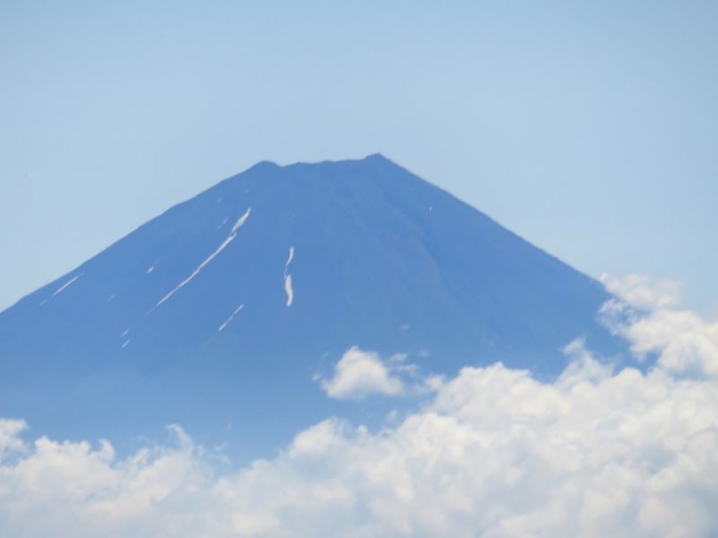 塩見岳から見る富士山の景色