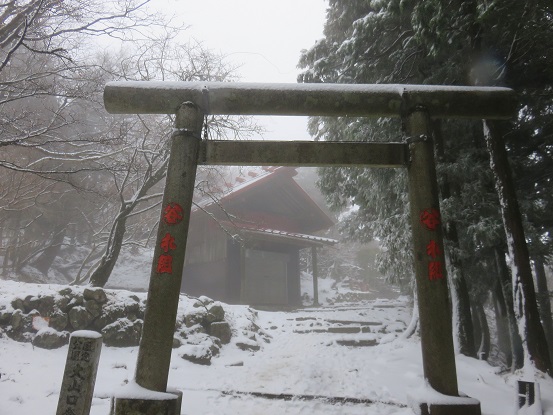 大山山頂鳥居