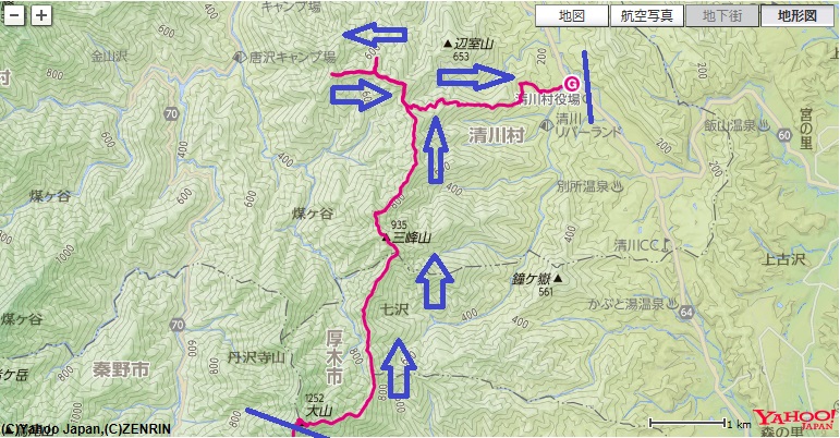 三峰山鍋嵐ルート