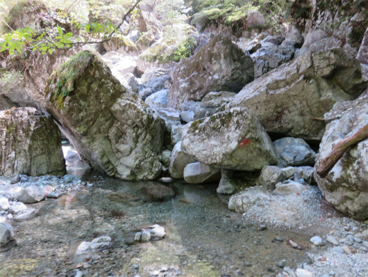 双門ルート岩場