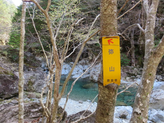 双門の滝・弥山川双門ルート川沿いの景色