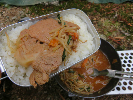 小笹宿で山飯作り