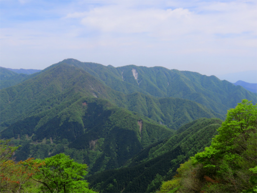 f:id:aohige0718:20180524205439j:plain 檜洞丸と大室山の稜線