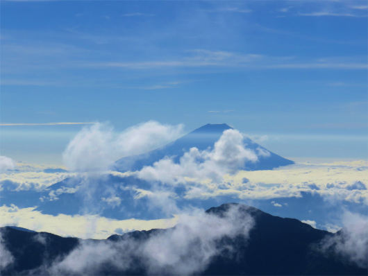 富士山にもモザイクの影