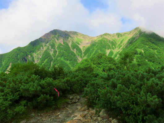 赤石岳(左）と小赤石岳(右）