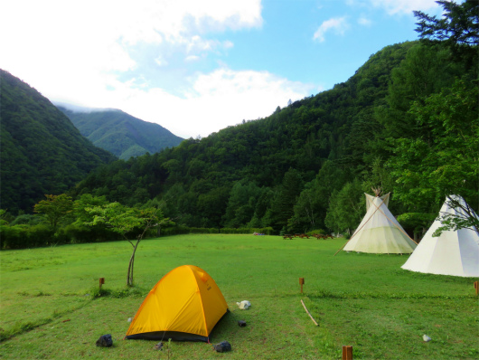 椹島ロッジテント場