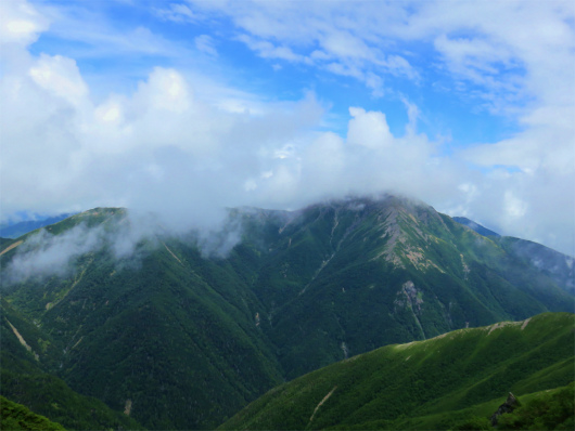 南アルプス聖岳景色