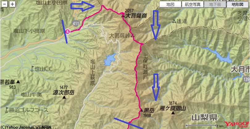 f:id:aohige0718:20180902112012j:plain 大菩薩登山口バス停から出発し、大菩薩嶺~小金沢山~湯ノ沢峠避難小屋