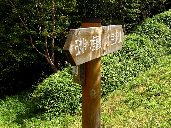 f:id:aohige0718:20180902112328j:plain 牛ノ寝通と小金沢山への分岐