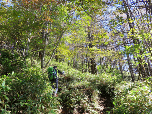 f:id:aohige0718:20181008111813j:plain 唐松尾根から大菩薩へ登り