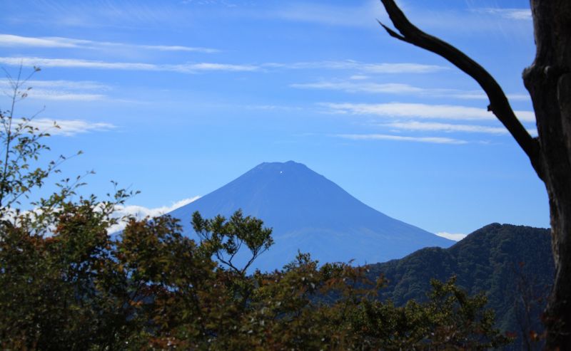 f:id:aohige0718:20181024203126j:plain 大沢山から綺麗な富士山