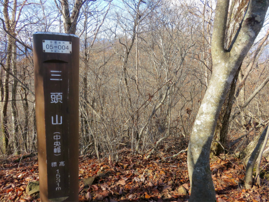 三頭山最高峰の中央峰