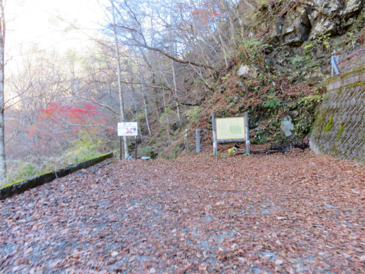 f:id:aohige0718:20181125133627j:plain 三条の湯林道の終点地点