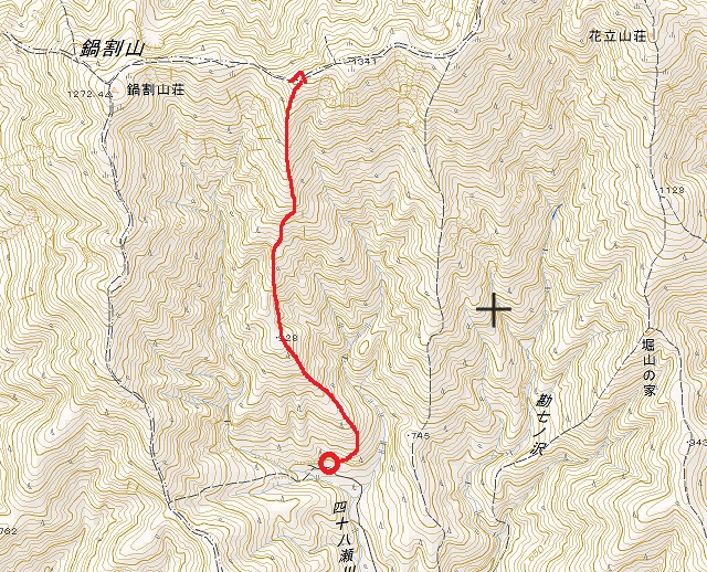 国土地理院マルガヤ尾根の入口