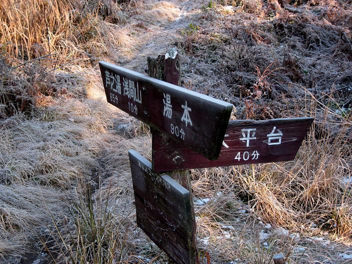 f:id:aohige0718:20181221215803j:plain 浅間山・太平台の分岐