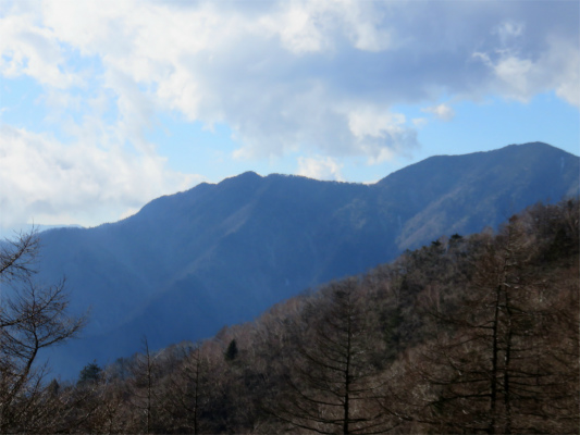 奥多摩小屋周辺から見る飛龍山