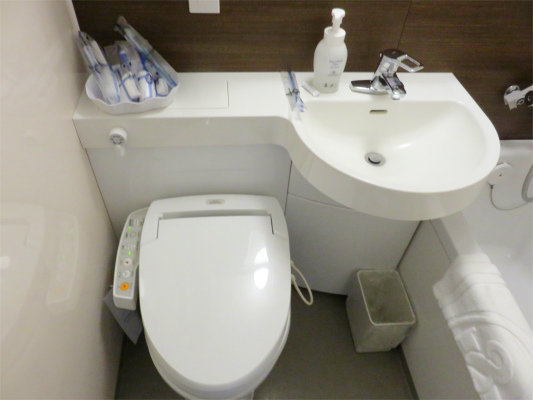 ホテルモンテエルマーナ神戸アマリーのトイレの様子