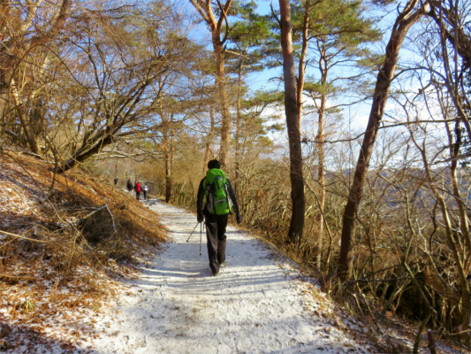 f:id:aohige0718:20190211204738j:plain 登山者歩き方