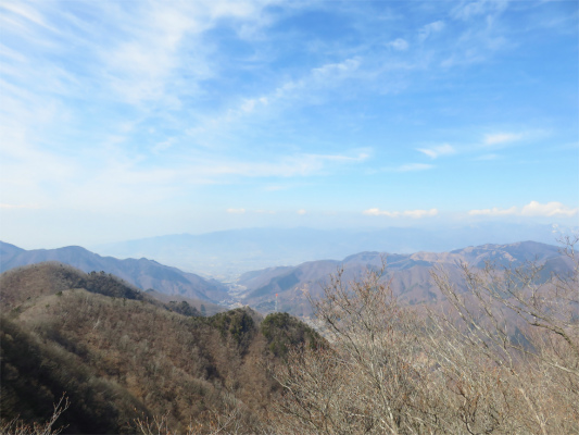 お坊山甲府方面の展望