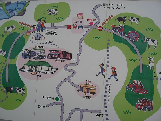 大野山ハイキングコースの地図