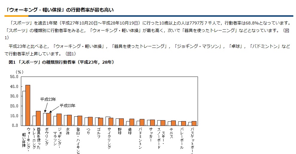 スポーツ愛好者別資料