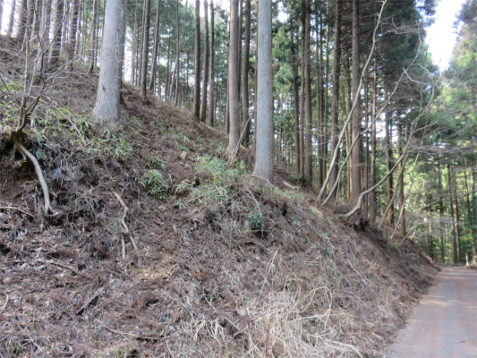 上ノ山取付地点
