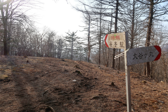 笹子駅滝子山大谷ヶ丸分岐
