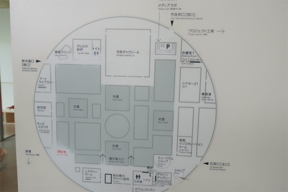 ２１世美術館の内部の配置図