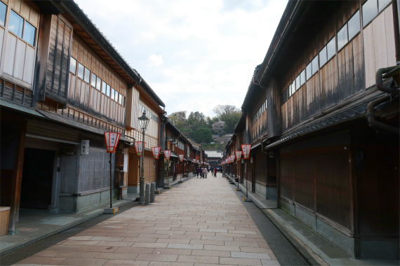 ひがし茶屋街の中心部メインストリート