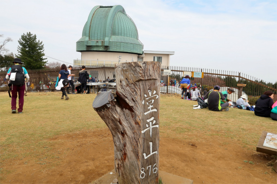 堂平山の標高は８７６ｍ